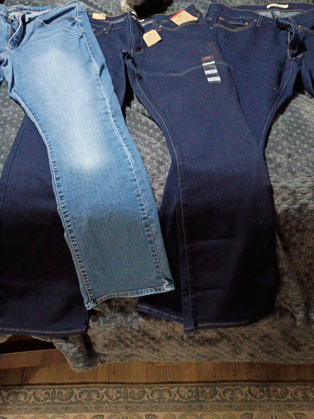 Levi's Women's Boot Cut Jeans - Dark Blue and Light Blue